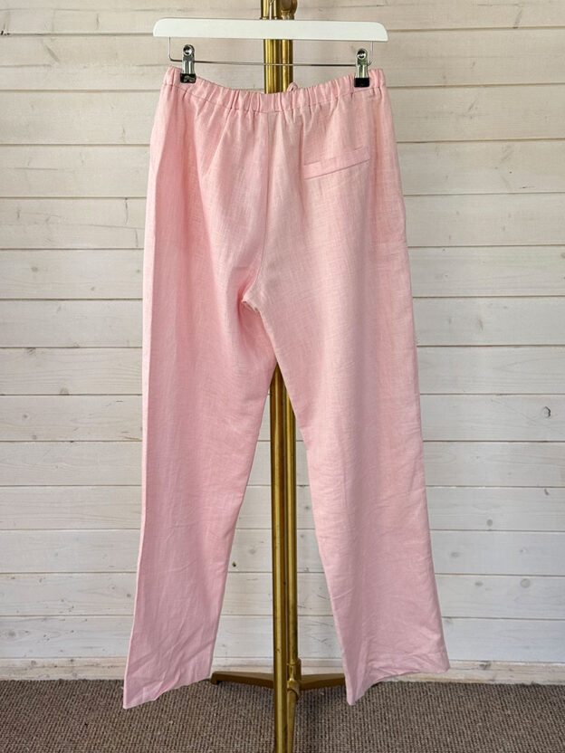 Pre-Owned Hyphen Pink Linen Trousers Size 10 - Image 2