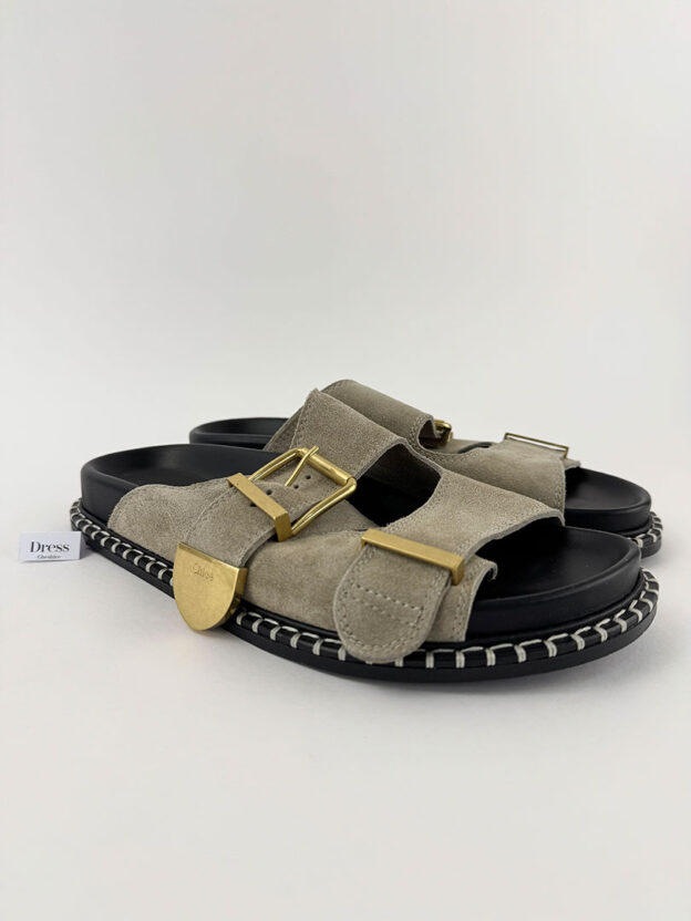 Chloe Beige Sliders Size 39 (UK 6)