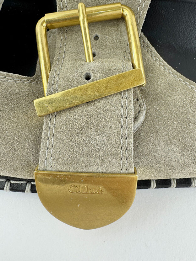 Chloe Beige Sliders Size 39 (UK 6) - Image 4