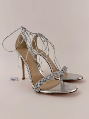 Gianvito Rossi Silver Heels Size 39 (UK 6)