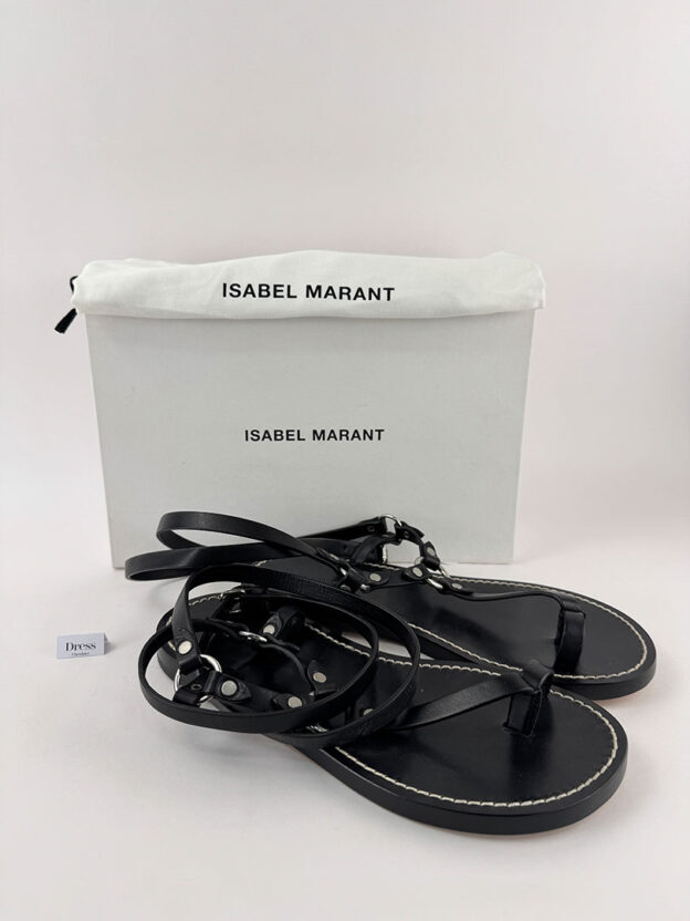 Isabel Marant Black Sandals Size 38 (UK 5) - Image 6