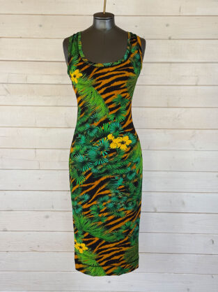 Versace Jeans Couture Palm Print Dress Size IT 44 (UK 12)