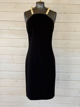 Moschino Black Beaded Dress Size UK 12