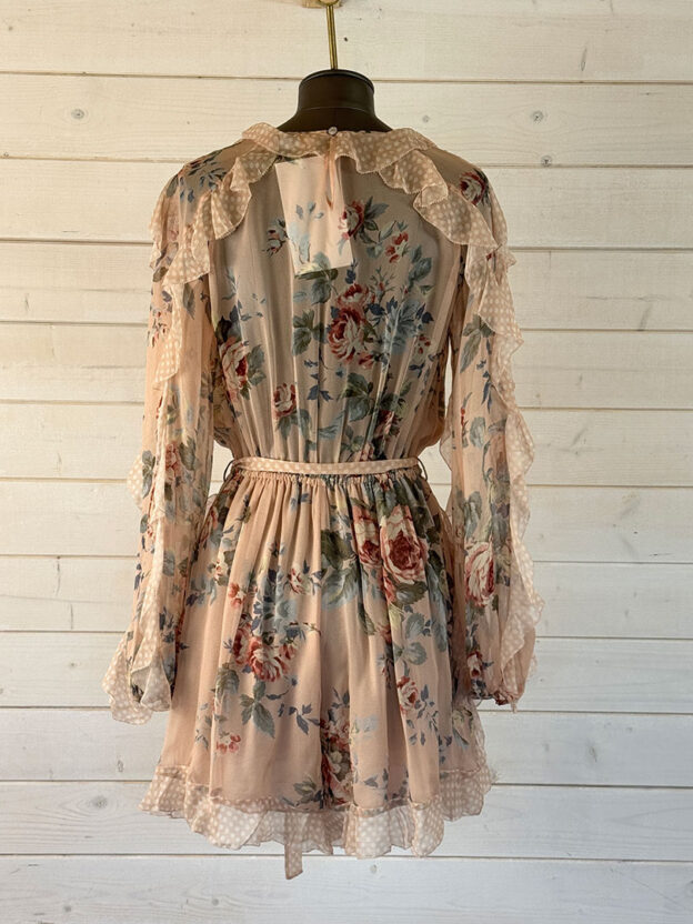 Zimmermann Nude Floral with Polka Dot Pattern Playsuit Size 1 (UK 8) - Image 2