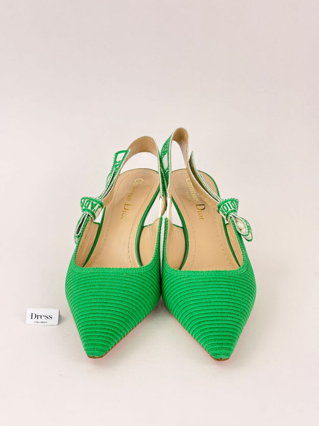 Pre-Owned Dior J'Adore Green Kitten Heels Size 35.5 (UK 2.5) - Image 2