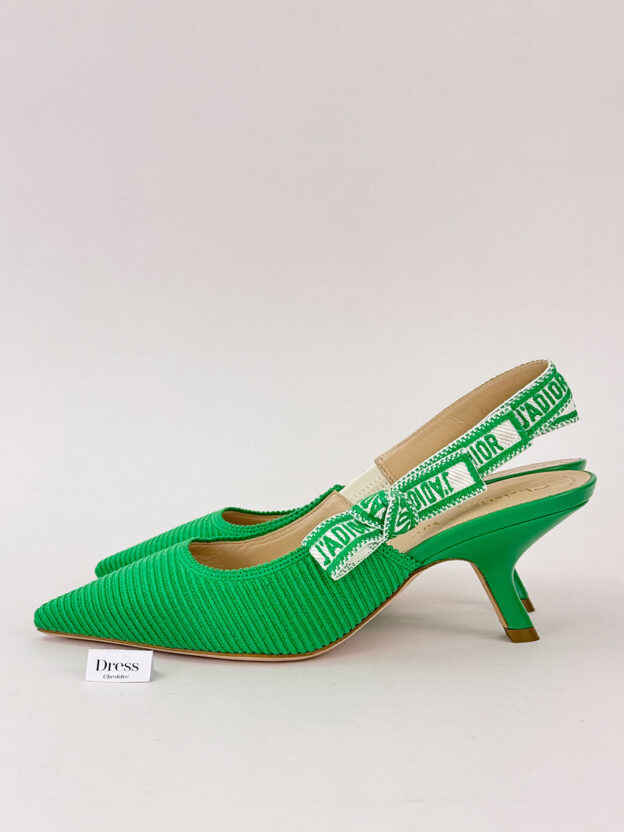 Pre-Owned Dior J'Adore Green Kitten Heels Size 35.5 (UK 2.5) - Image 3