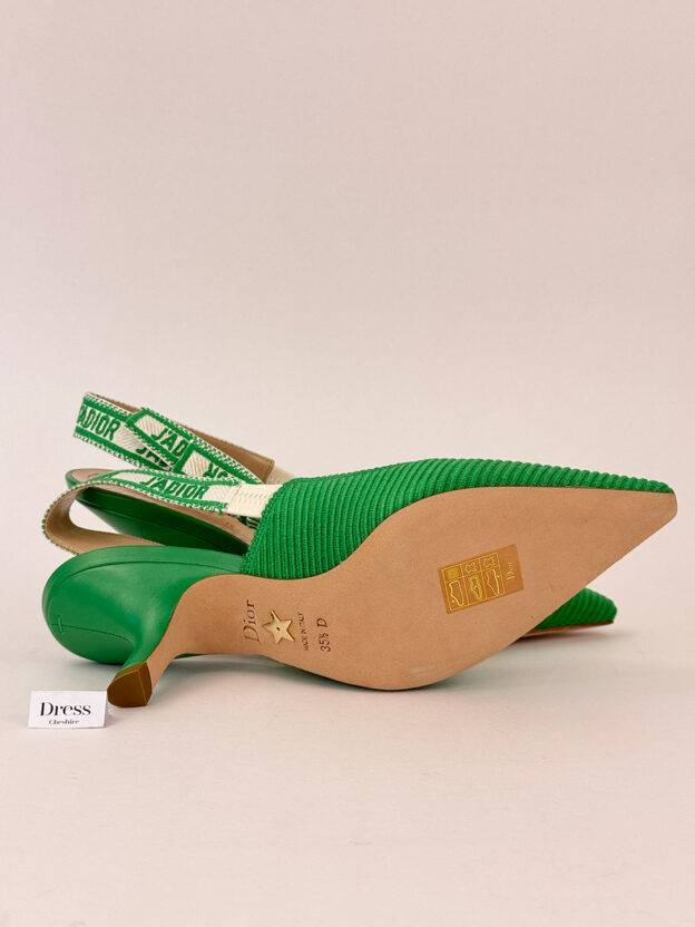 Pre-Owned Dior J'Adore Green Kitten Heels Size 35.5 (UK 2.5) - Image 5