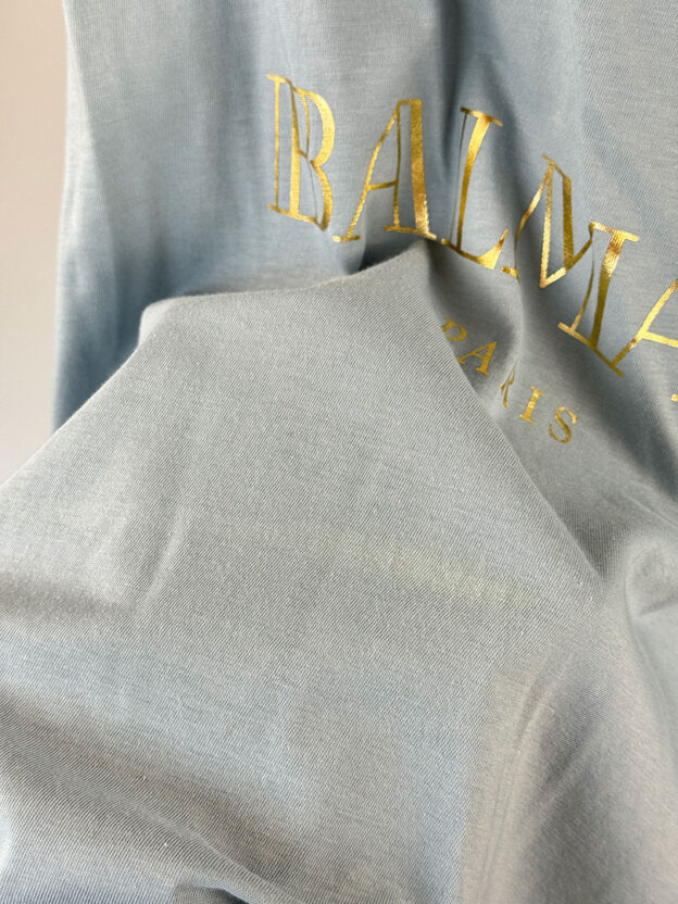 Pre-Owned Balmain Pale Blue Tank T Shirt Size FR 38 (UK S) - Image 2