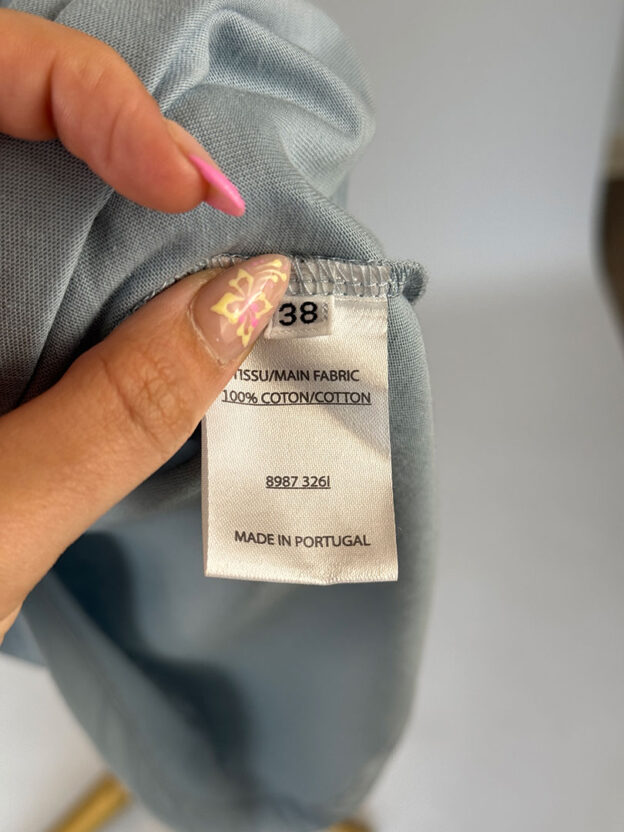 Pre-Owned Balmain Pale Blue Tank T Shirt Size FR 38 (UK S) - Image 4