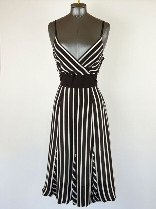 Phase Eight Black & White Dress With Puff Ball Bottom Size 10