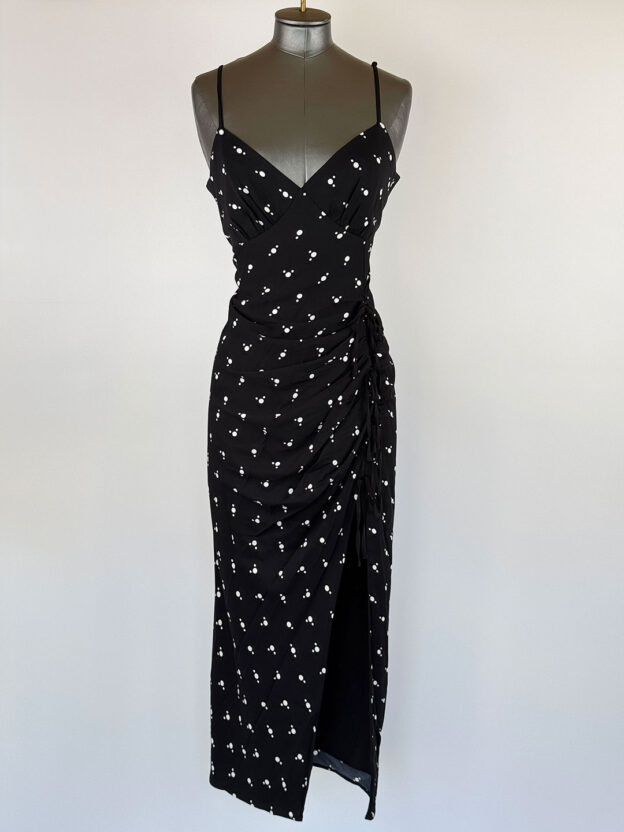 Pre-Owned Self Portrait Black & White Long Dress Size 10