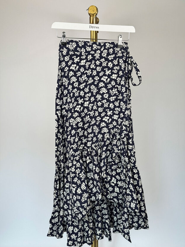 Pre-Owned Polo Ralph Lauren Navy Floral Skirt Size UK 10