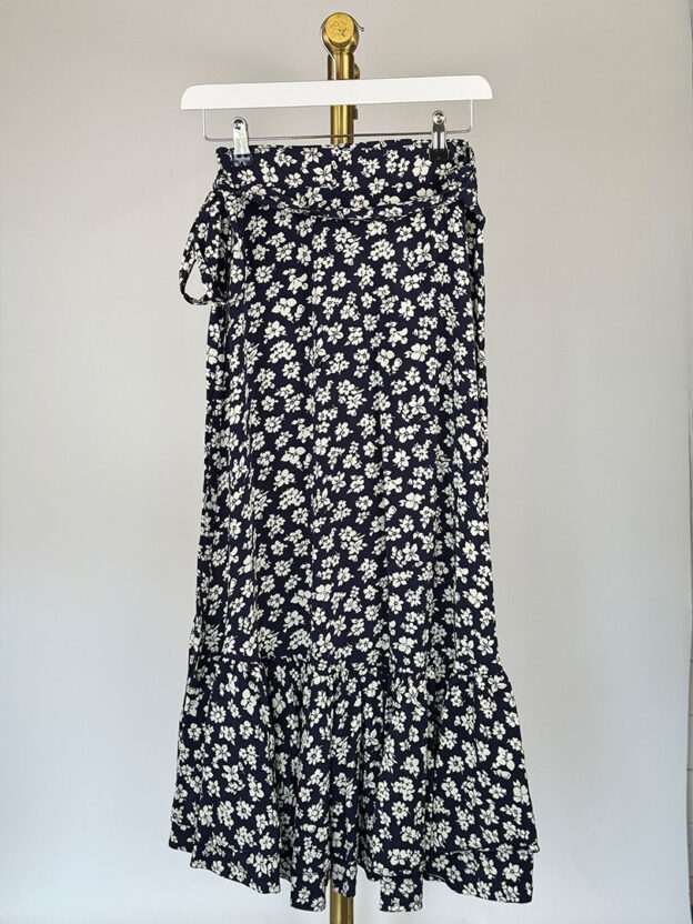 Pre-Owned Polo Ralph Lauren Navy Floral Skirt Size UK 10 - Image 2