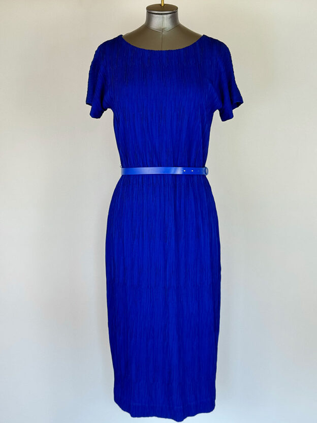 Max Mara Royal Blue Belted Dress Size S