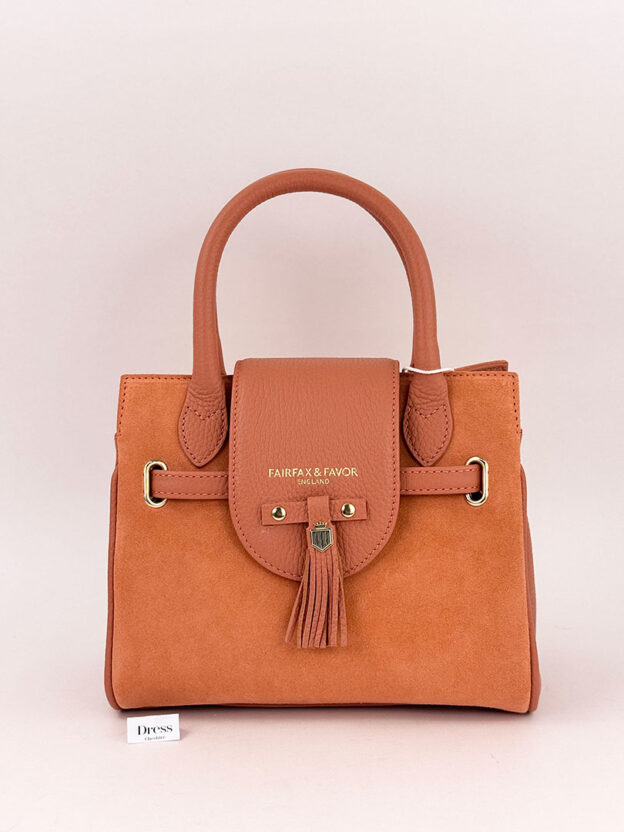 Fairfax & Favor Orange Suede Handbag