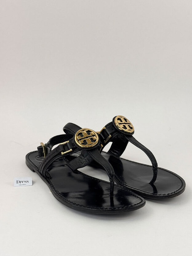 Tory Burch Black Leather Sandals US 7 (UK 4)
