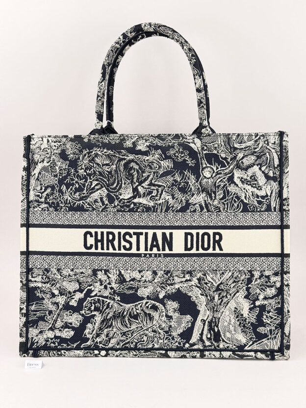 Pre-Owned Christian Dior Large Tote Book Handbag