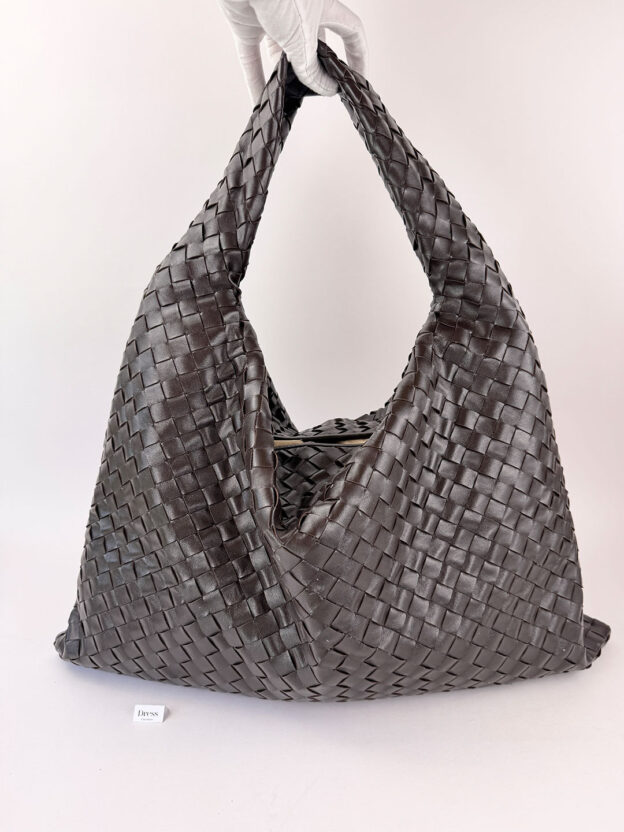 Bottega Veneta Large New Hop Brown Bag - Image 4