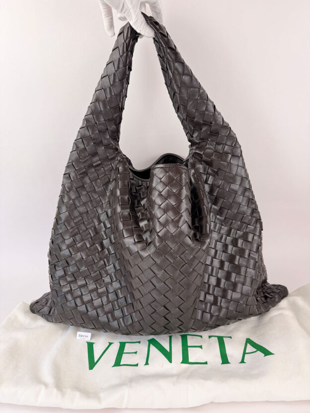 Bottega Veneta Large New Hop Brown Bag - Image 7