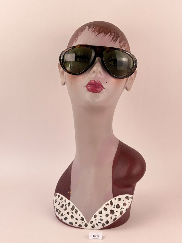 Tom Ford Green Lens Tortoiseshell Camillo Aviator Sunglasses - Image 4