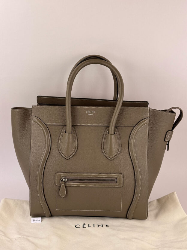 Celine Luggage Taupe Phantom Leather Handbag - Image 7