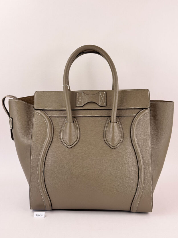 Celine Luggage Taupe Phantom Leather Handbag - Image 3