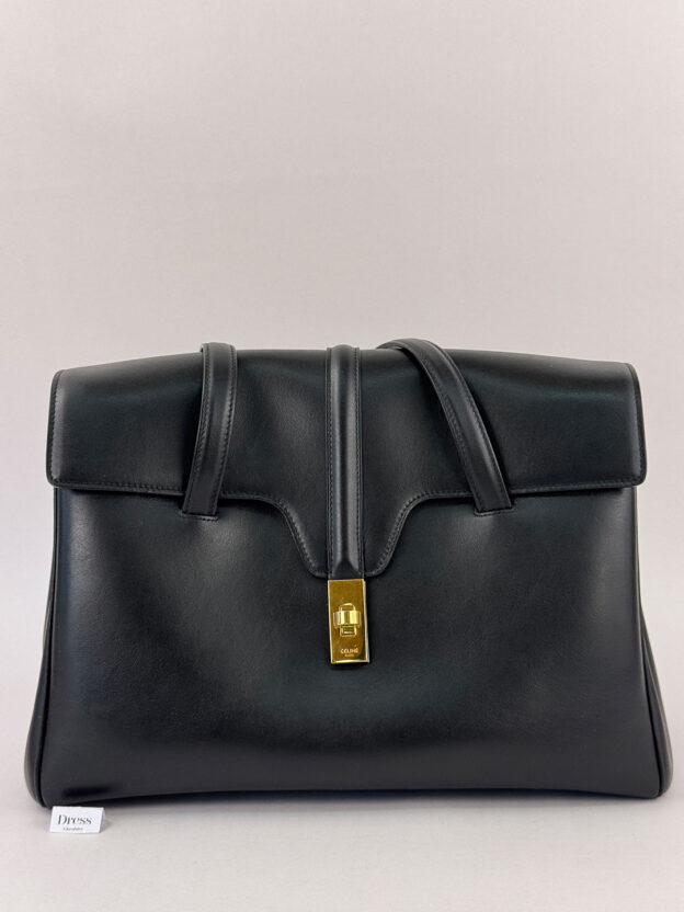 Celine Black 16 Soft Medium Bag - Image 3