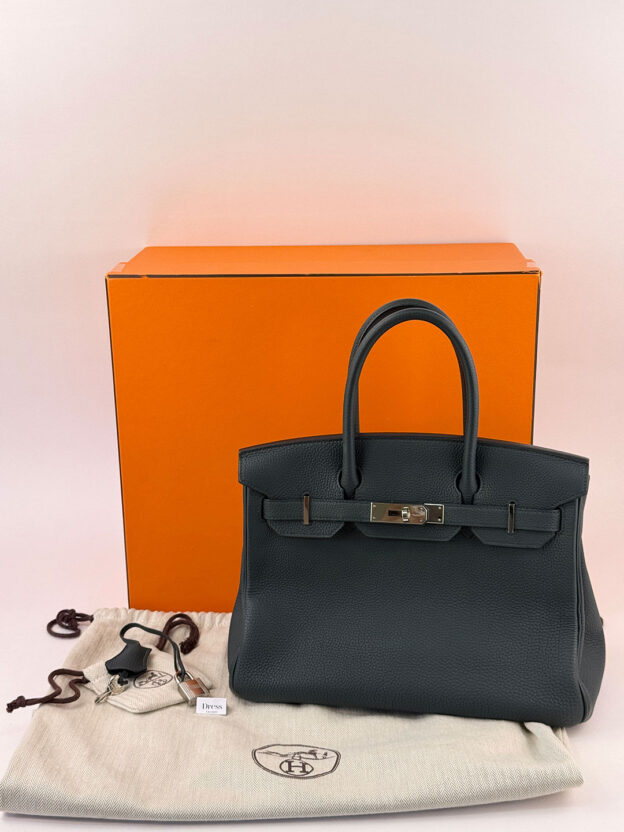 Hermes Birkin 30 Vert Cypress Togo PHW - Image 8