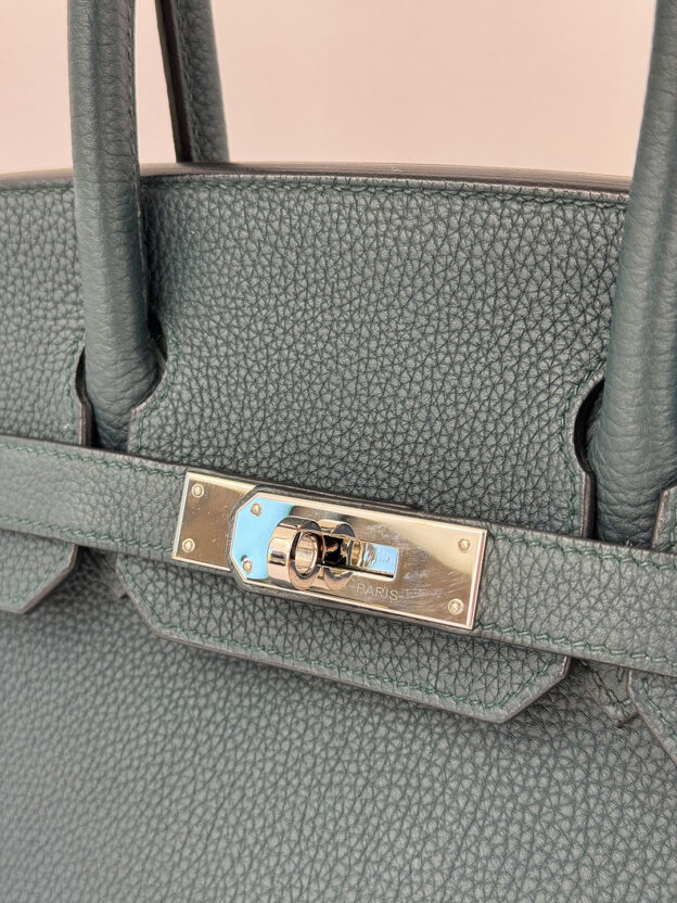 Hermes Birkin 30 Vert Cypress Togo PHW - Image 3