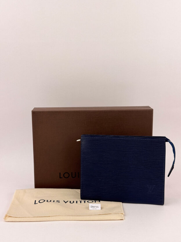 Louis Vuitton Navy Epi Leather Small Clutch - Image 8