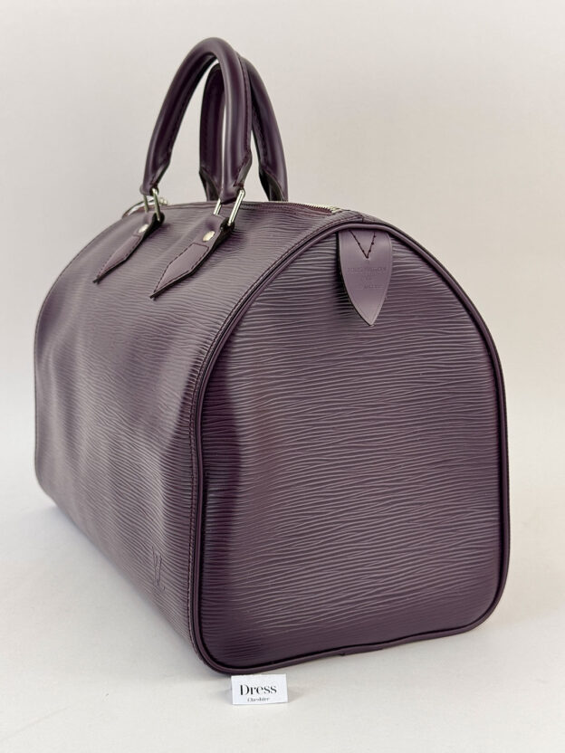 Louis Vuitton Aubergine Epi Leather Speedy Handbag - Image 2