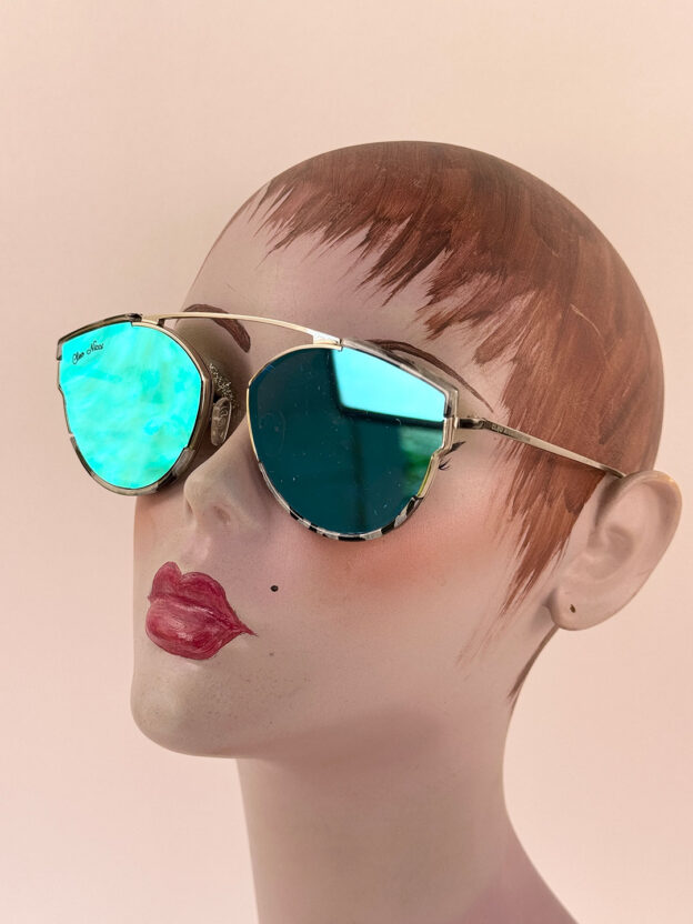 Taylor Morris Light Blue Mirrored Sunglasses - Image 3