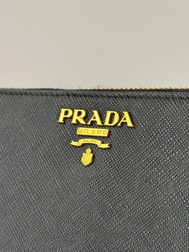 Prada Black Long Saffiano Leather Purse - Image 2
