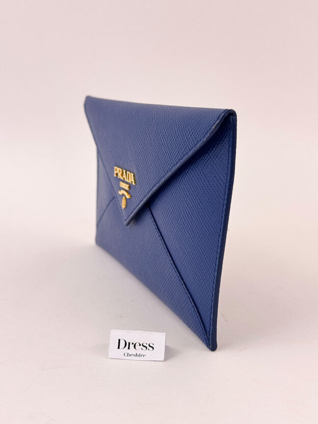 Prada Royal Blue Vitello Purse - Image 3