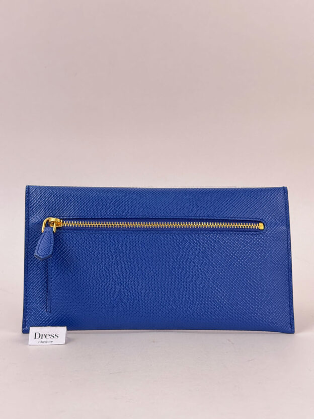Prada Royal Blue Vitello Purse - Image 4