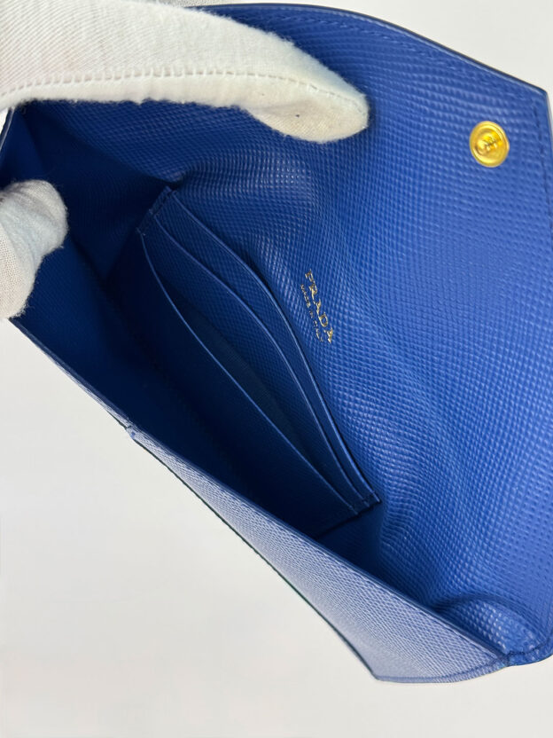 Prada Royal Blue Vitello Purse - Image 6