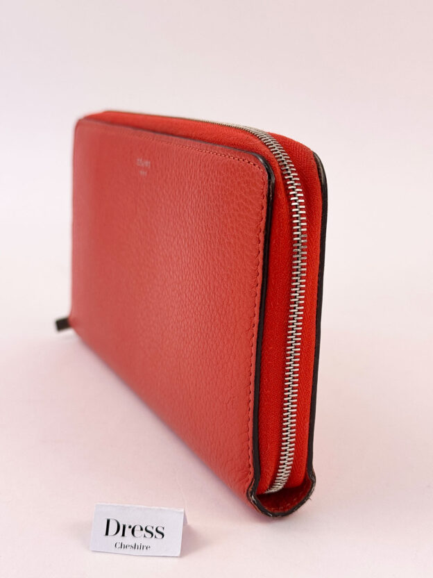 Pre-Owned Celine Orange Long Leather Purse - Image 2