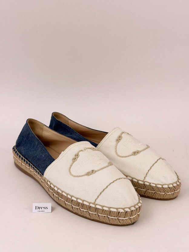 Pre-Owned Prada Denim Espadrilles Size 41 (UK 7.5)