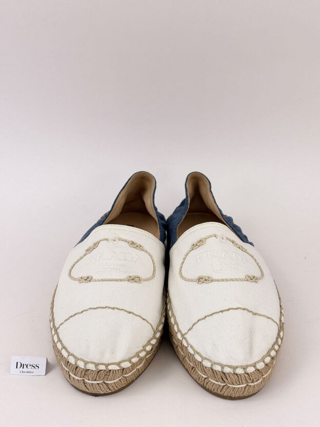 Pre-Owned Prada Denim Espadrilles Size 41 (UK 7.5) - Image 3