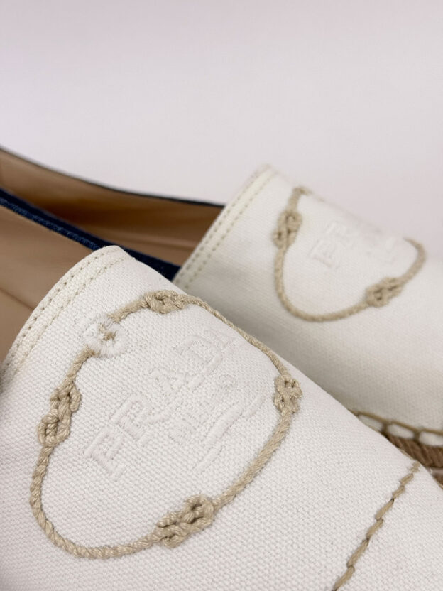 Pre-Owned Prada Denim Espadrilles Size 41 (UK 7.5) - Image 2