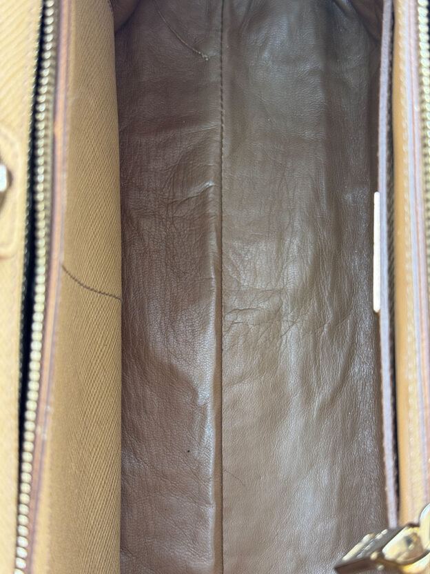Prada Saffiano Lux Caramel Leather Tote Bag - Image 5