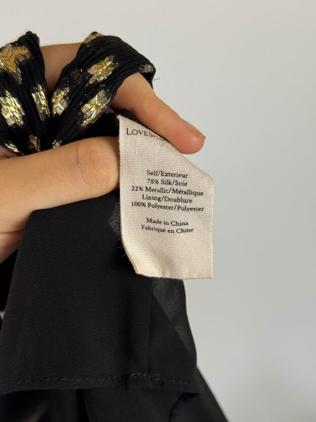 LoveShackFancy Black & Gold Star Dress Size 4 (UK 8) - Image 3