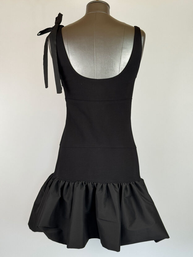 Pre-Owned Sandro Black Puff Bottom Dress Size 34 (UK 6) - Image 2