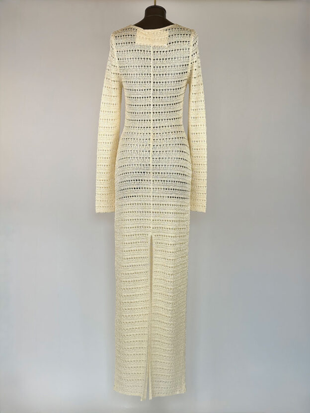 SAME Rosette Crochet Long Dress Size S - Image 2