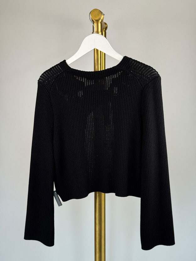 Maje Black Tie Front Cardigan Size 1 (S) - Image 2