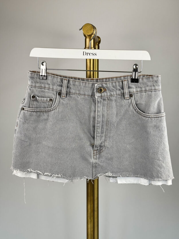 Miu Miu Grey Denim Skirt Size 40 (UK 8)