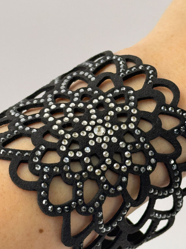Swarovski Lace Floral Inspired Cuff Bracelet - Image 3