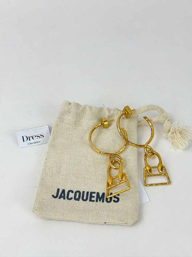 Jacquemus Gold Colour Handbag Earrings - Image 2