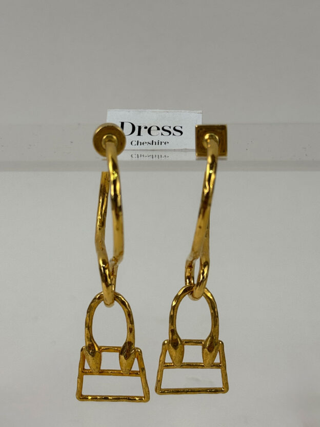 Jacquemus Gold Colour Handbag Earrings