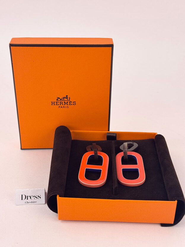 Pre-Owned Hermes Buffalo Horn Earrings